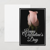 Glücklicher Valentinstag mit rosa Rosa (Vorne/Hinten)