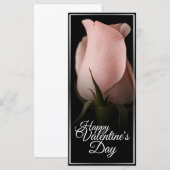 Glücklicher Valentinstag mit rosa Rosa (Vorne/Hinten)