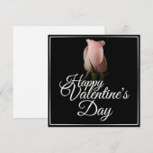 Glücklicher Valentinstag mit rosa Rosa (Vorne/Hinten)