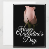 Glücklicher Valentinstag mit rosa Rosa (Vorne/Hinten)