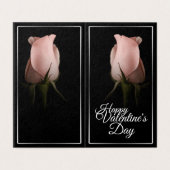 Glücklicher Valentinstag mit rosa Rosa (Außenseite Aufgefaltet)