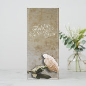 Glücklicher Valentinstag mit Rose (Stehend Vorderseite)