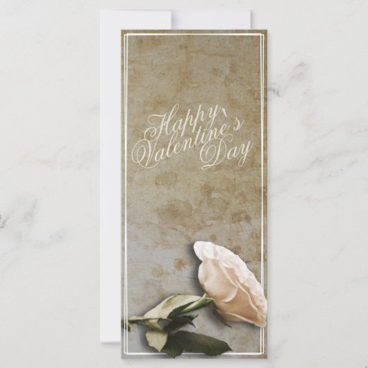 Glücklicher Valentinstag mit Rose (Vorderseite)