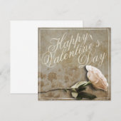 Glücklicher Valentinstag mit Rose (Vorne/Hinten)