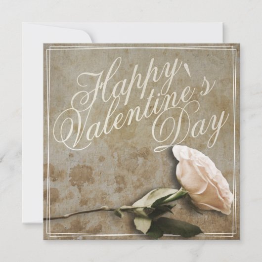 Glücklicher Valentinstag mit Rose (Vorderseite)