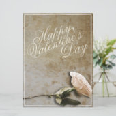 Glücklicher Valentinstag mit Rose (Stehend Vorderseite)