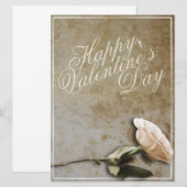 Glücklicher Valentinstag mit Rose (Vorne/Hinten)