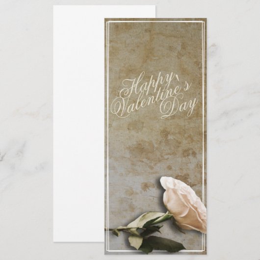 Glücklicher Valentinstag mit Rose (Vorne/Hinten)