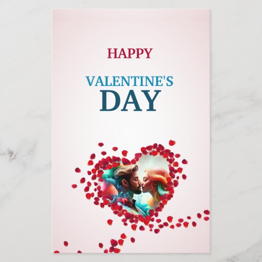 Glücklicher Valentinstag mit Rose Flyer (Vorne)