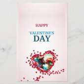 Glücklicher Valentinstag mit Rose Flyer (Hinten)