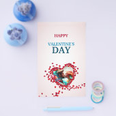 Glücklicher Valentinstag mit Rose Flyer (Einzeln)