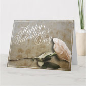 Glücklicher Valentinstag mit Rose Karte (Vorderseite)