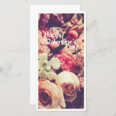 Glücklicher Valentinstag mit Vintager Blume (Vorne/Hinten)