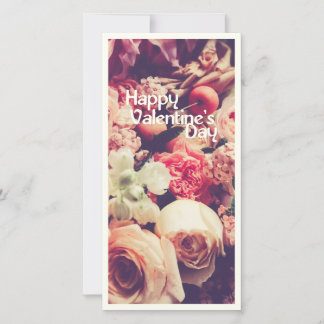 Glücklicher Valentinstag mit Vintager Blume