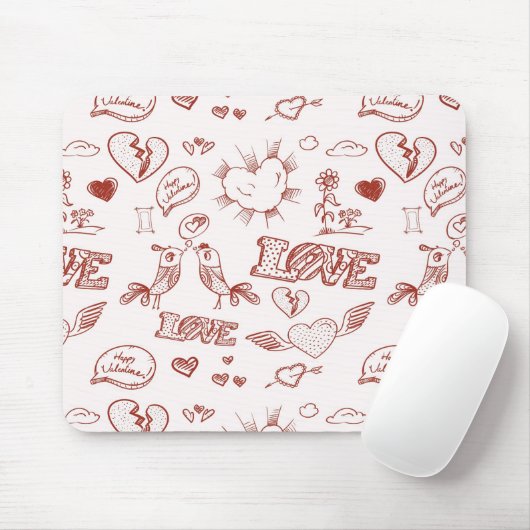 Glücklicher Valentinstag Mousepad (Mit Mouse)
