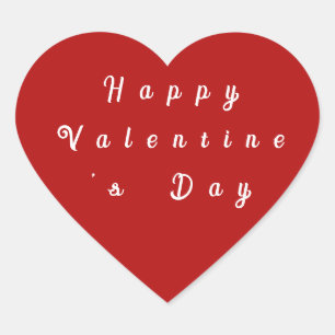 Glücklicher Valentinstag, niedliches Sprichwort de Herz-Aufkleber