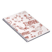 Glücklicher Valentinstag Notizblock (Rechte Seite)