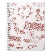 Glücklicher Valentinstag Notizblock (Vorderseite)