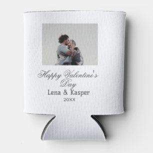 Glücklicher Valentinstag Paar Foto modern einfach Dosenkühler