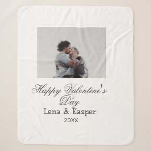 Glücklicher Valentinstag Paar Foto modern einfach Sherpadecke