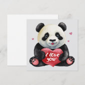 Glücklicher Valentinstag Panda Feiertagskarte (Vorne/Hinten)