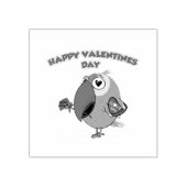 glücklicher Valentinstag Papagei Gummistempel (Prägung)