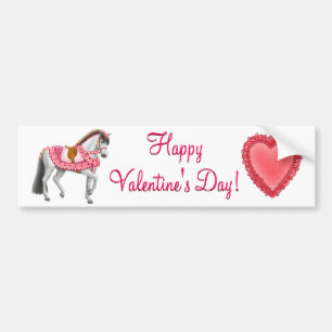 Glücklicher Valentinstag-PferdeAutoaufkleber Autoaufkleber