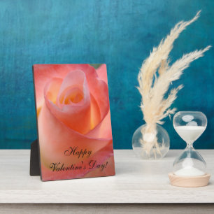 Glücklicher Valentinstag! Plaques Pink Rose Liebe Fotoplatte