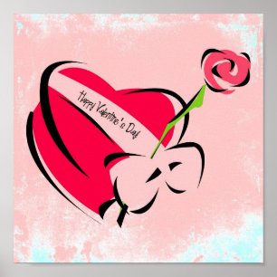 Glücklicher Valentinstag Poster