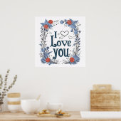 Glücklicher Valentinstag Poster (Küche)