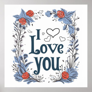 Glücklicher Valentinstag Poster