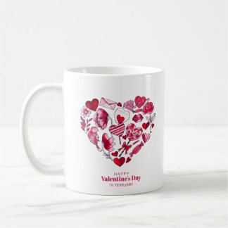 "Glücklicher Valentinstag - Romantische Liebe" Kaffeetasse