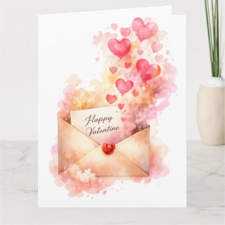 Glücklicher Valentinstag Romantische Liebe Karte