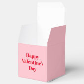 Glücklicher Valentinstag, rosa Geschenk Geschenkschachtel (Geöffnet)