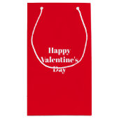 Glücklicher Valentinstag, rot-weiß niedlich Kleine Geschenktüte (Rückseite)