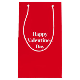 Glücklicher Valentinstag, rot-weiß niedlich Kleine Geschenktüte