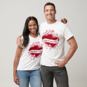 Glücklicher Valentinstag! Rote Herzen T-Shirt (Unisex)