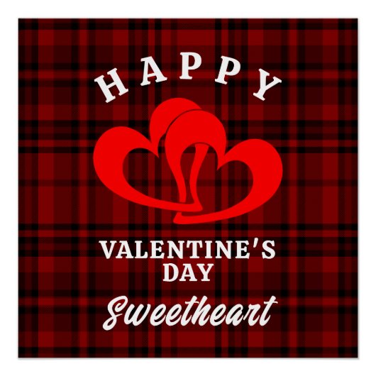 GLÜCKLICHER VALENTINSTAG SCHATZ POSTER (Vorderseite)