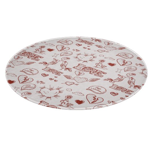 Glücklicher Valentinstag Schneidebrett (Ecke)