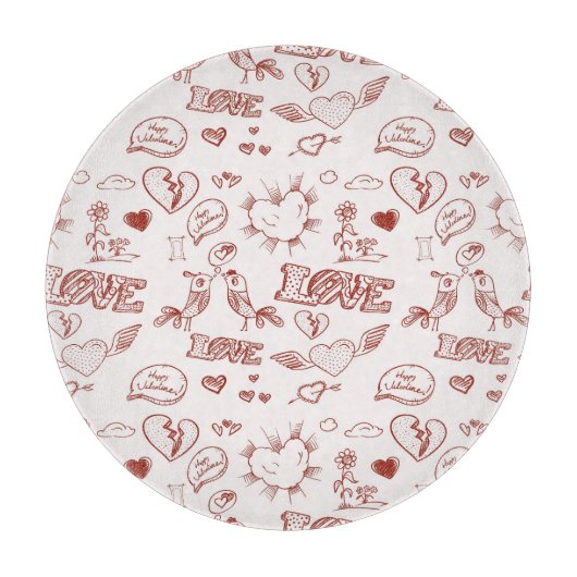 Glücklicher Valentinstag Schneidebrett (Vorderseite)