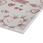 Glücklicher Valentinstag Schneidebrett (Ecke)