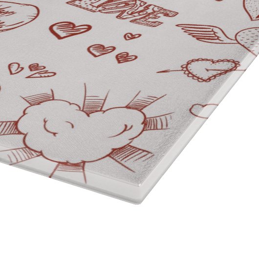 Glücklicher Valentinstag Schneidebrett (Ecke)