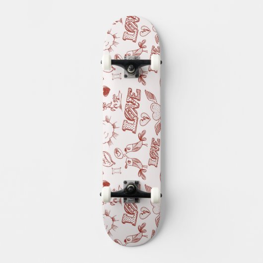 Glücklicher Valentinstag Skateboard (Vorderseite)