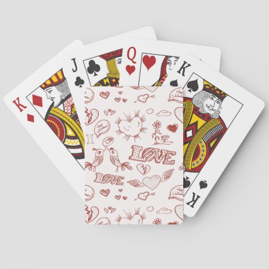 Glücklicher Valentinstag Spielkarten (Rückseite)