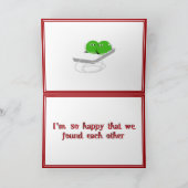 Glücklicher Valentinstag, süße Erbse Feiertagskarte (Innenseite)