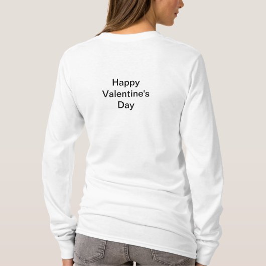 glücklicher Valentinstag T-Shirt (Rückseite)