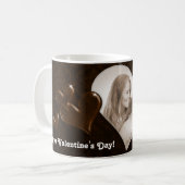 Glücklicher Valentinstag! - Tasse mit Ihrem Foto (Vorderseite Links)