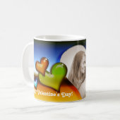 Glücklicher Valentinstag! - Tasse mit Ihrem Foto (Vorderseite Links)