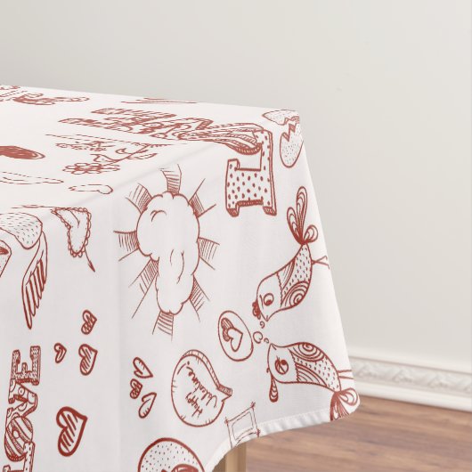 Glücklicher Valentinstag Tischdecke (Beispiel)