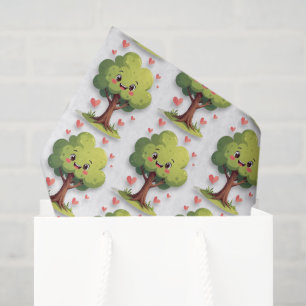 Glücklicher Valentinstag Tissue-Papier-Baum Rote H Seidenpapier